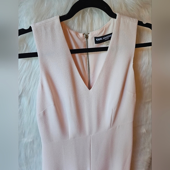 Karl Lagerfeld Paris *Rare* Pastel Pink Sleeveless Jumpsuit - Picture 9 of 9